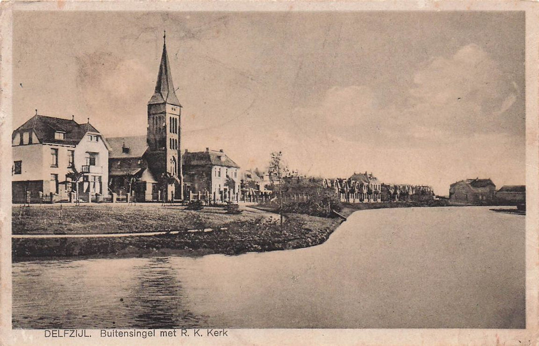 Delfzijl Buitensingel Met R K Kerk