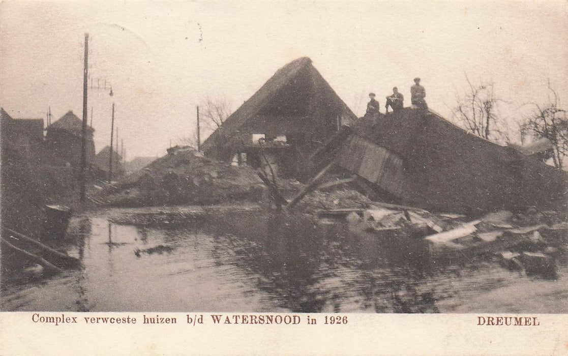Dreumel Complex Verwoeste Huizen Watersnood In 1926