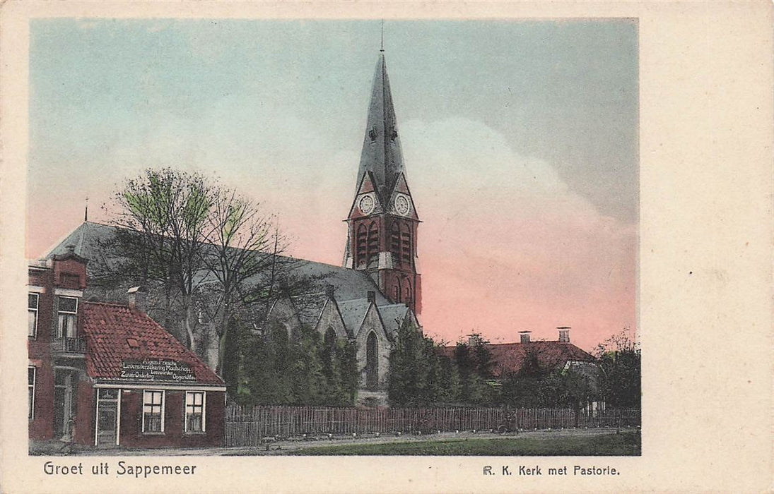 Groet Uit Sappemeer R K Kerk Met Pastorie