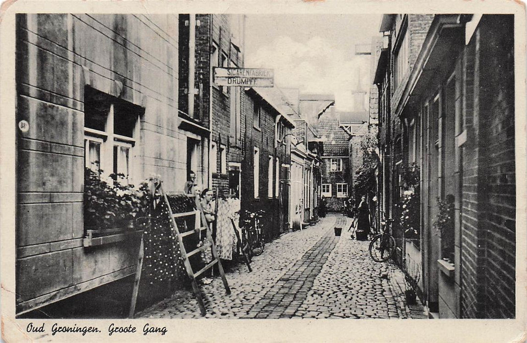 Oud Groningen Groote Gang Sigarenfabriek Drumpff