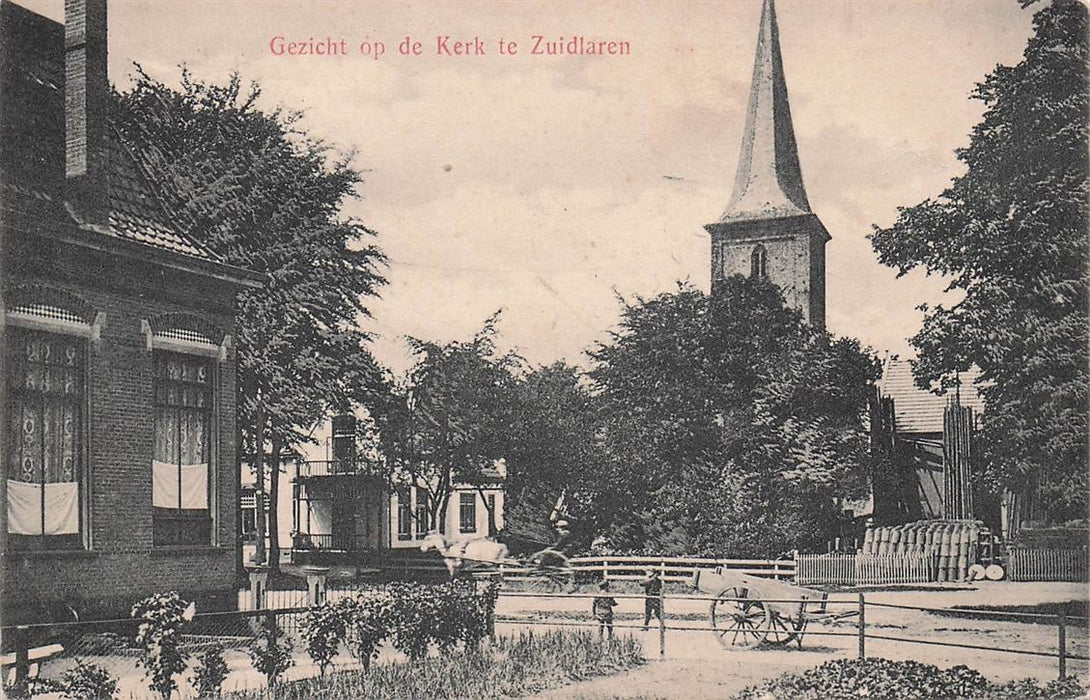 Gezicht Op De Kerk Te Zuidlaren