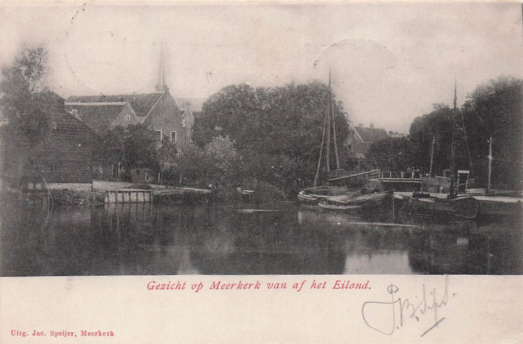 Meerkerk Gezicht Op Meerkerk Van Af Het Eiland