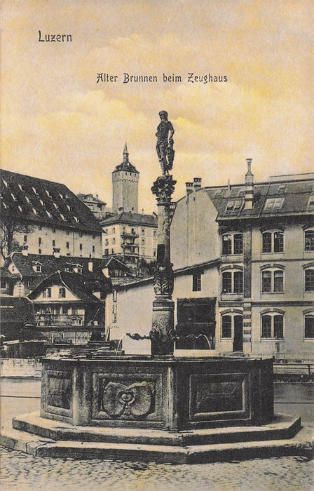 Luzern Alter Brunnen Beim Zeughaus