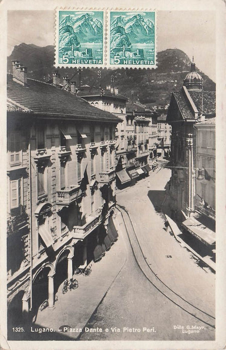 Lugano Piazza Dante E Via Pietro Peri