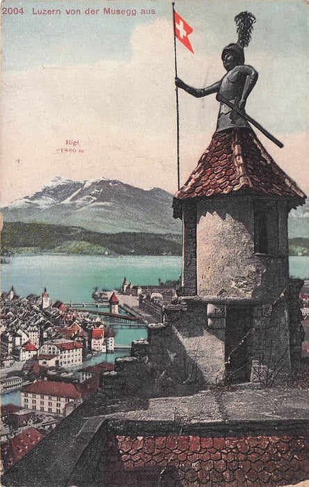 Luzern Von Der Musegg Aus Rigi