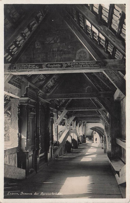 Luzern Inneres Der Spreuerbrücke