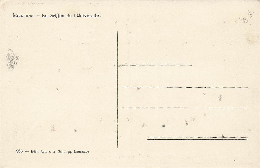 Lausanne Le Griffon De L'Universite