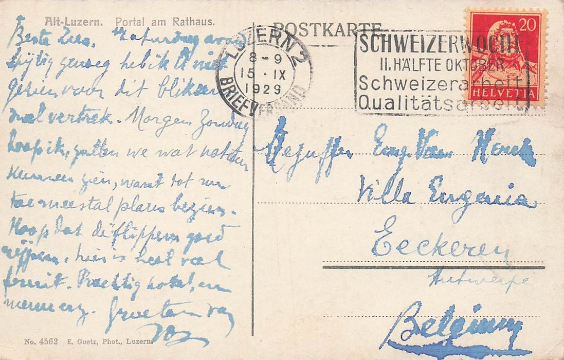 Luzern Portal Am Rathaus