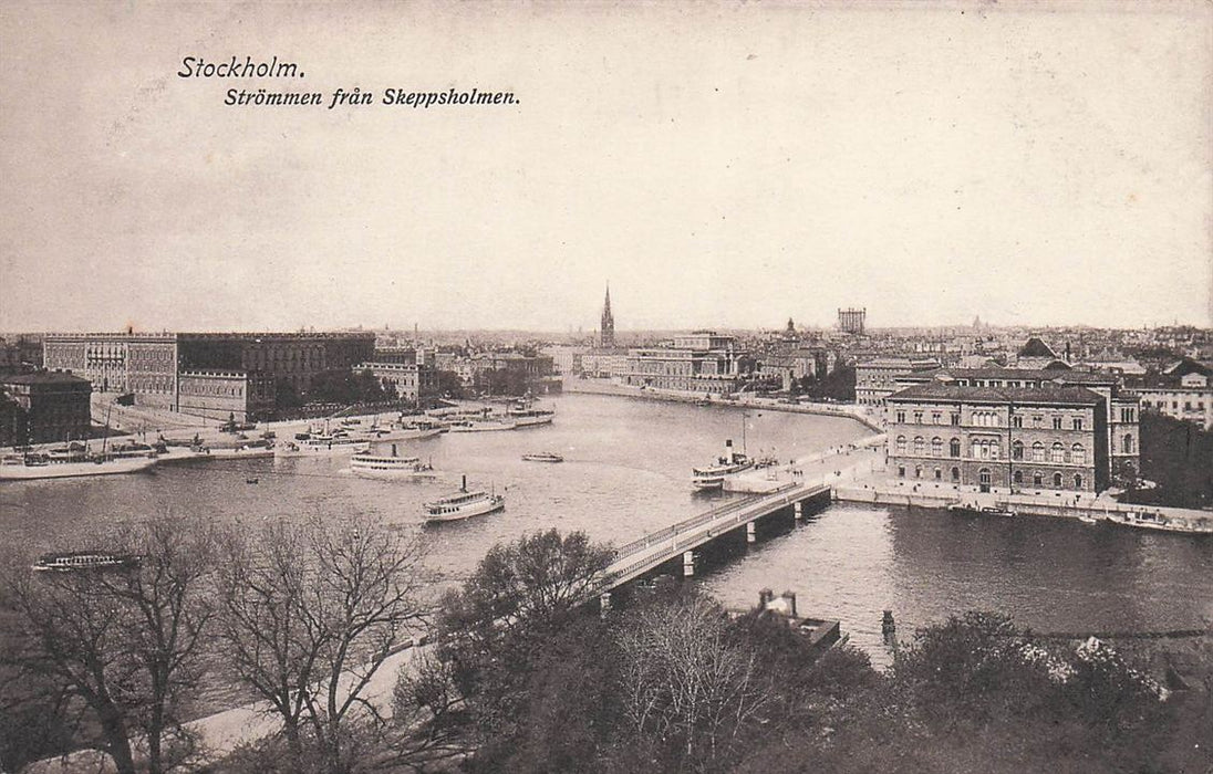 Stockholm Strömmen Fran Skeppsholmen