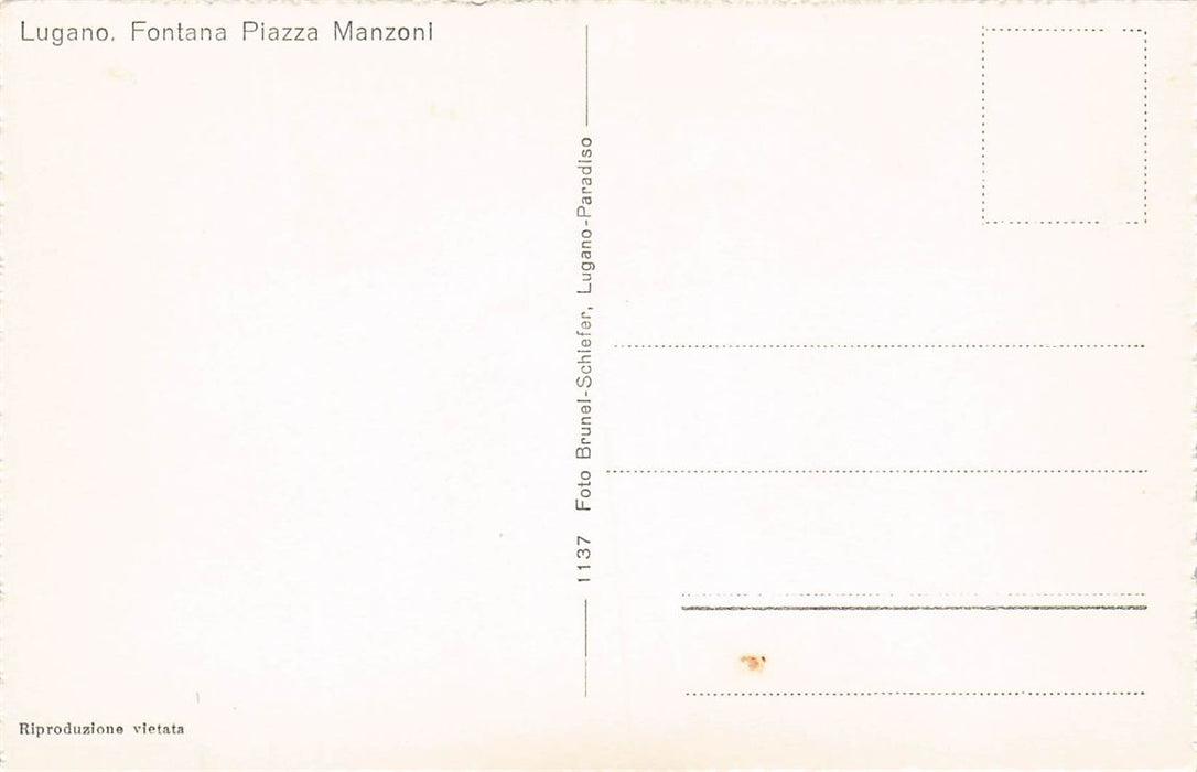 Lugano Fontana Piazza Manzoni