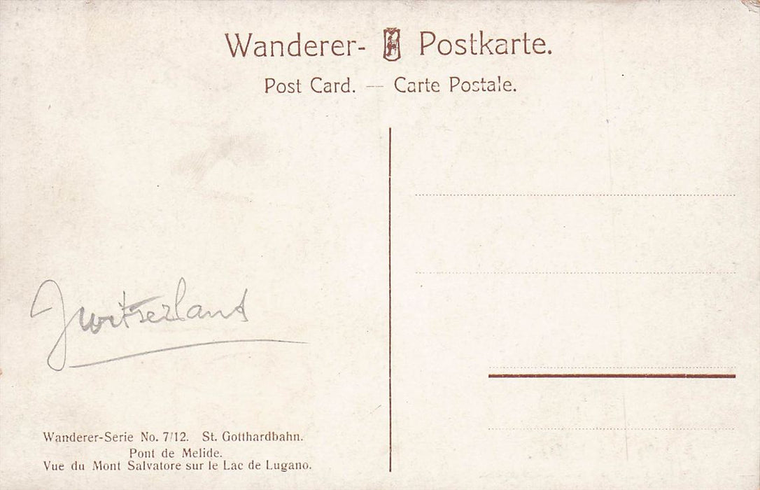 Brücke Von Melide Blick Von Salvatore Auf Den Luganersee