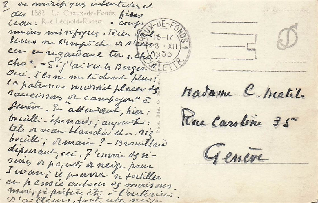 La Chaux-De-Fonds Rue Leopold-Robert