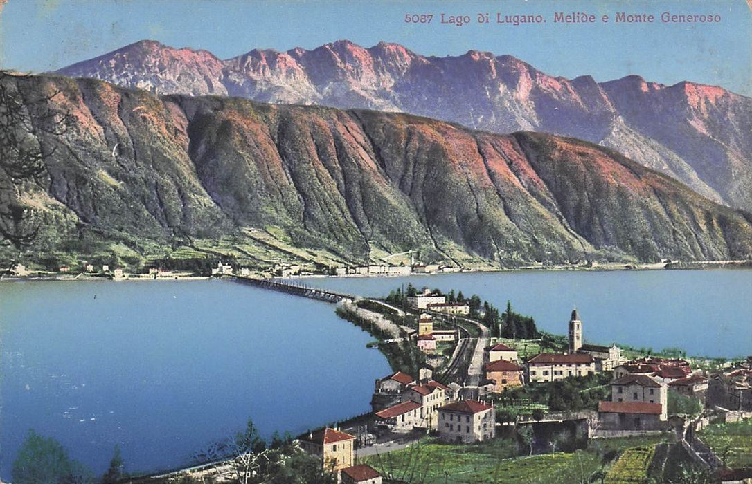 Lago Di Lugano Melide E Monte Generoso