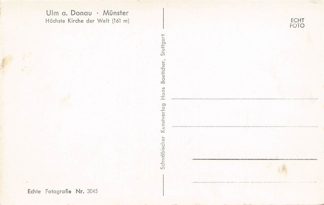 Ulm A Donau Münster Höchste Kirche Der Welt