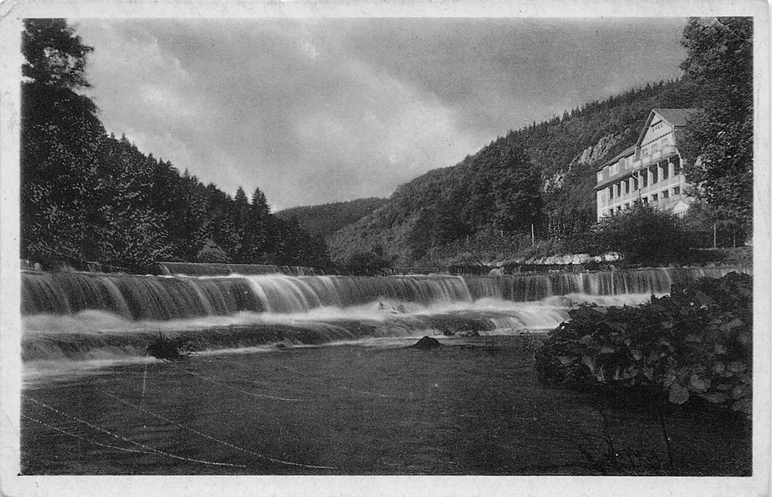 Wasserfall Am Kurhaus Chrysopras Autostand Schwarzatal Thüringer Wald