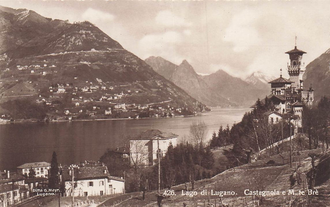 Lago Di Lugano Castagnola E M Te Bre