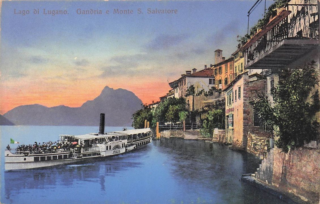 Lago Di Lugano Gandria E Monte S Salvatore