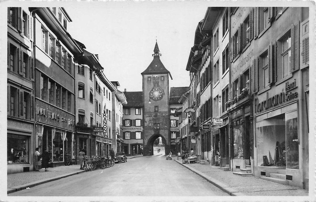 Liestal Rathausstrasse Mit Ober Tor