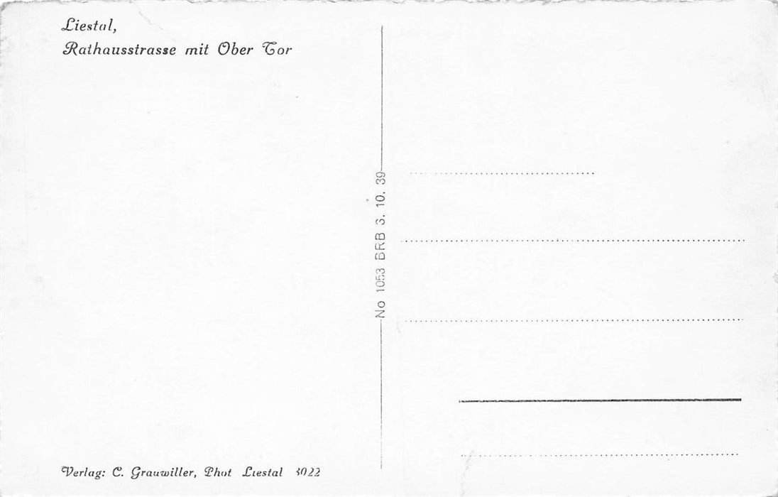 Liestal Rathausstrasse Mit Ober Tor