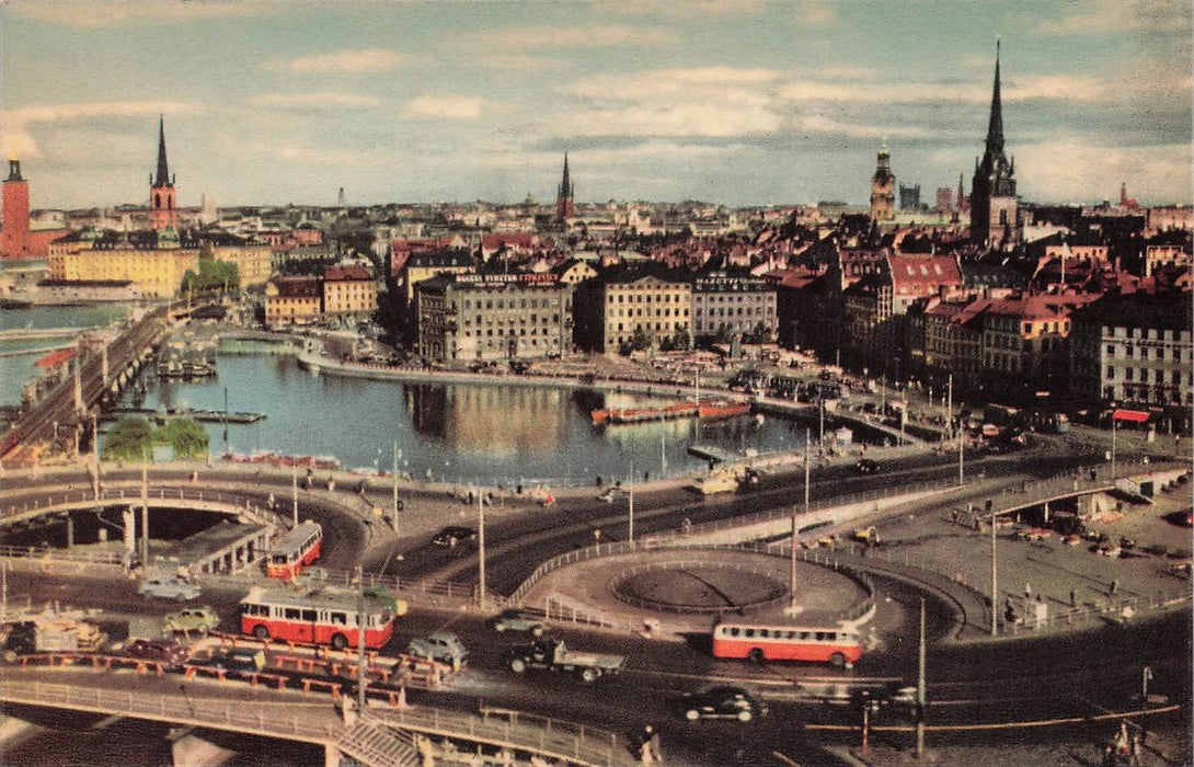 Stockholm Utsikt Mot Gamla Staden Och Slussen