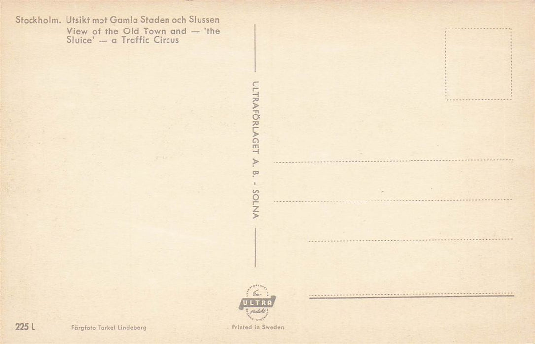 Stockholm Utsikt Mot Gamla Staden Och Slussen