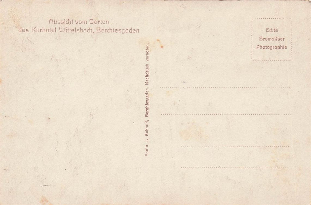 Berchtesgaden Aussicht Vom Garten Des Kurhotel Wittelsbech