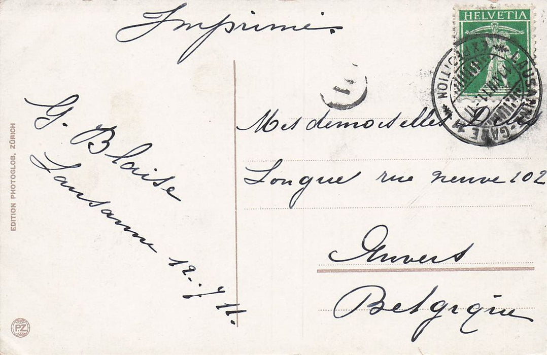 Lausanne Vue Generale Et Les Alpes