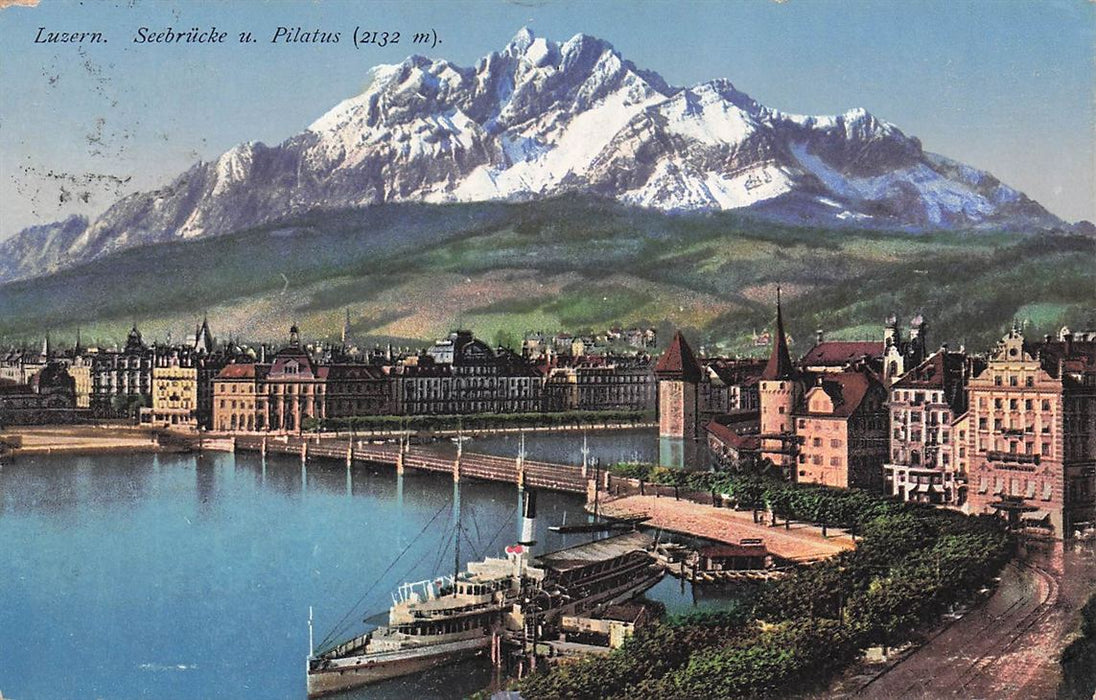 Luzern Seebrücke U Pilatus