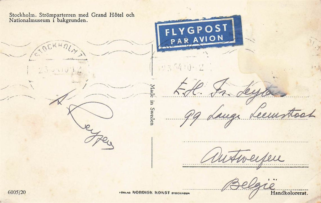 Stockholm Strömparterren Med Grand Hotel Och Nationalmuseum I Bakgrunden