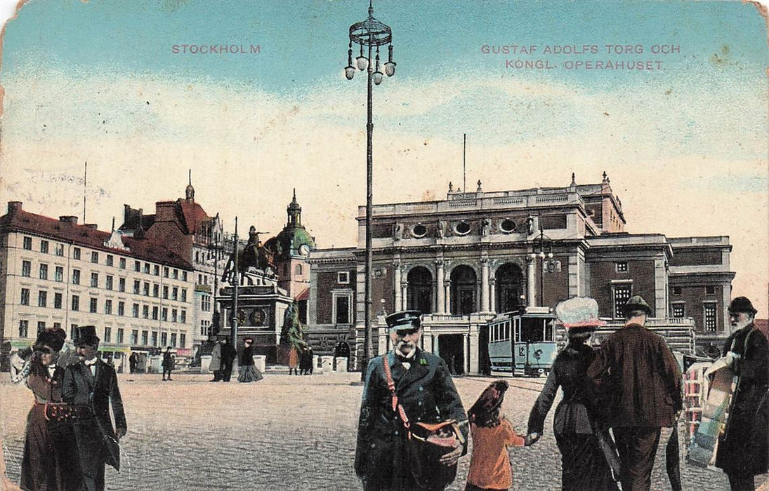 Stockholm Gustaf Adolfs Torg Och Kongl Operahuset