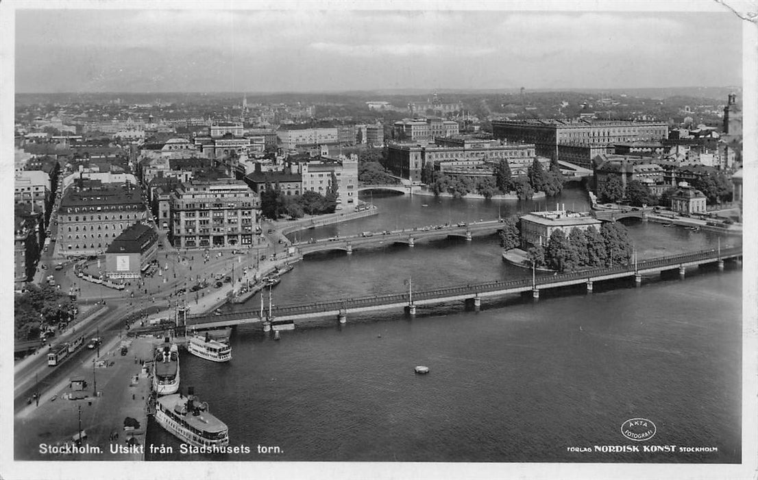 Stockholm Utsikt Fran Stadshusets Torn