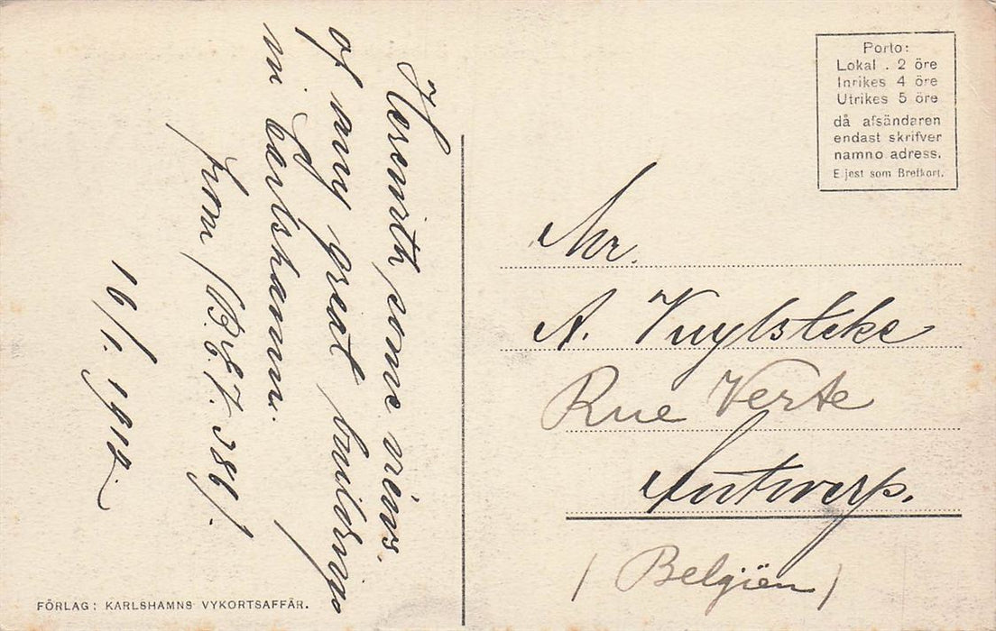 Karlshamn Kyrkan Klocktornet Och Stadshotellet