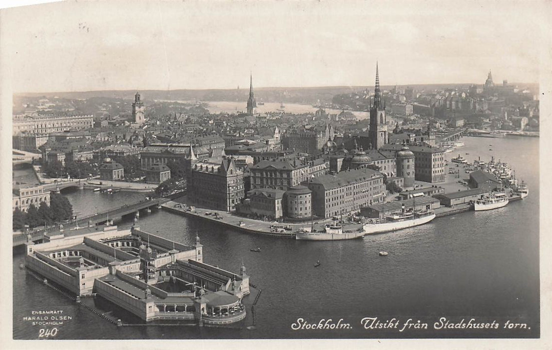 Stockholm Utsikt Fran Stadshusets Torn