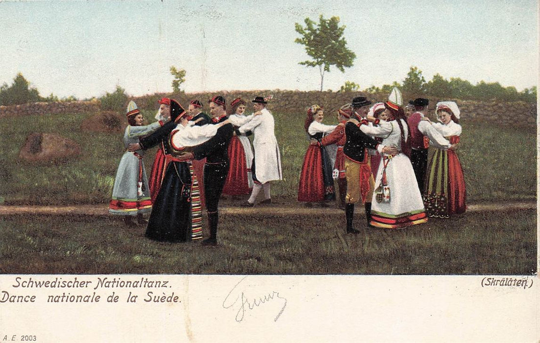 Schwedischer Nationaltanz Dance Nationale De La Suede (Skralaten)