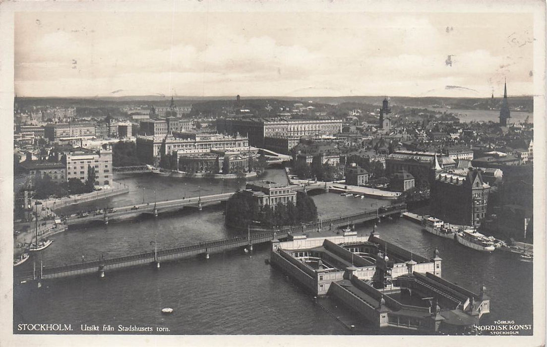 Stockholm Utsikt Fran Stadshusets Torn