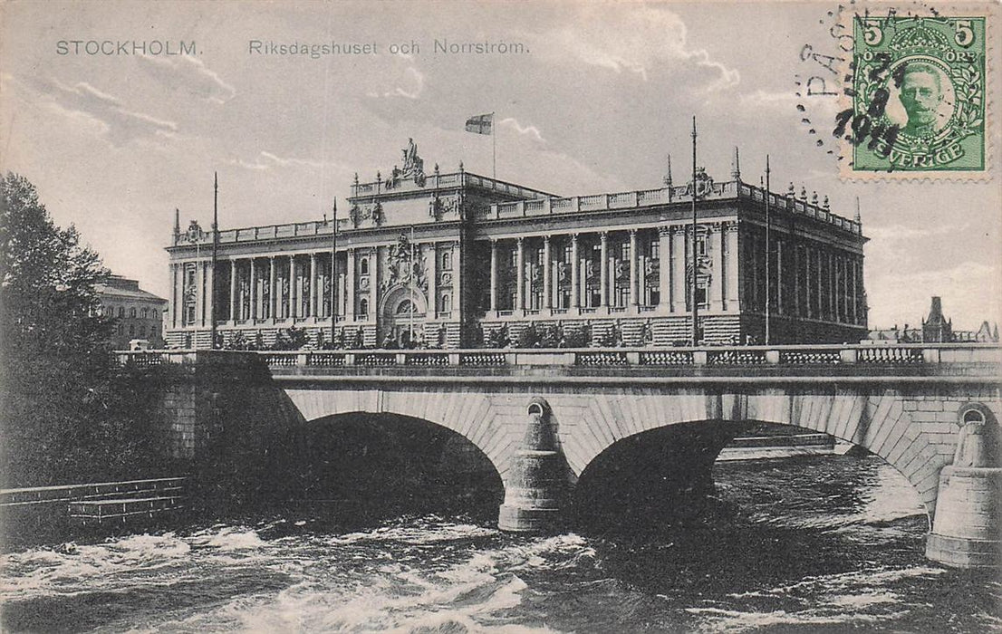 Stockholm Riksdagshuset Och Norrström