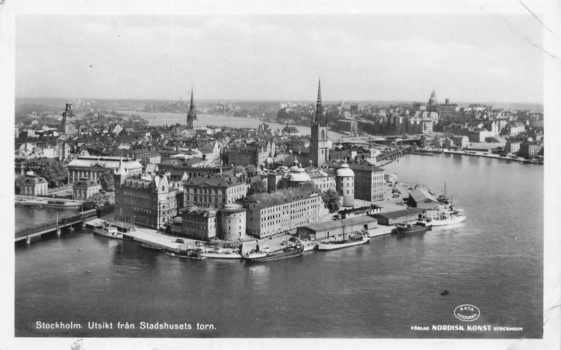 Stockholm Utsikt Fran Stadshusets Torn