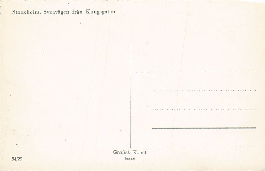 Stockholm Sveavagen Fran Kungsgatan