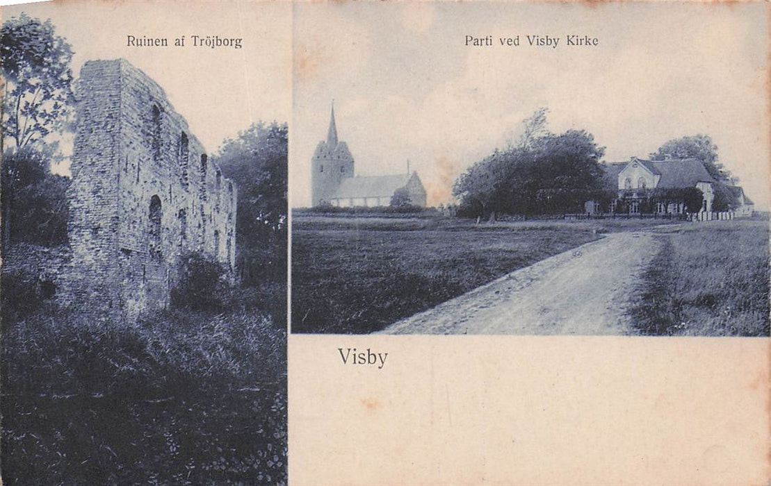 Ruinen Af Tröjborg Visby Parti Ved Visby Kirke