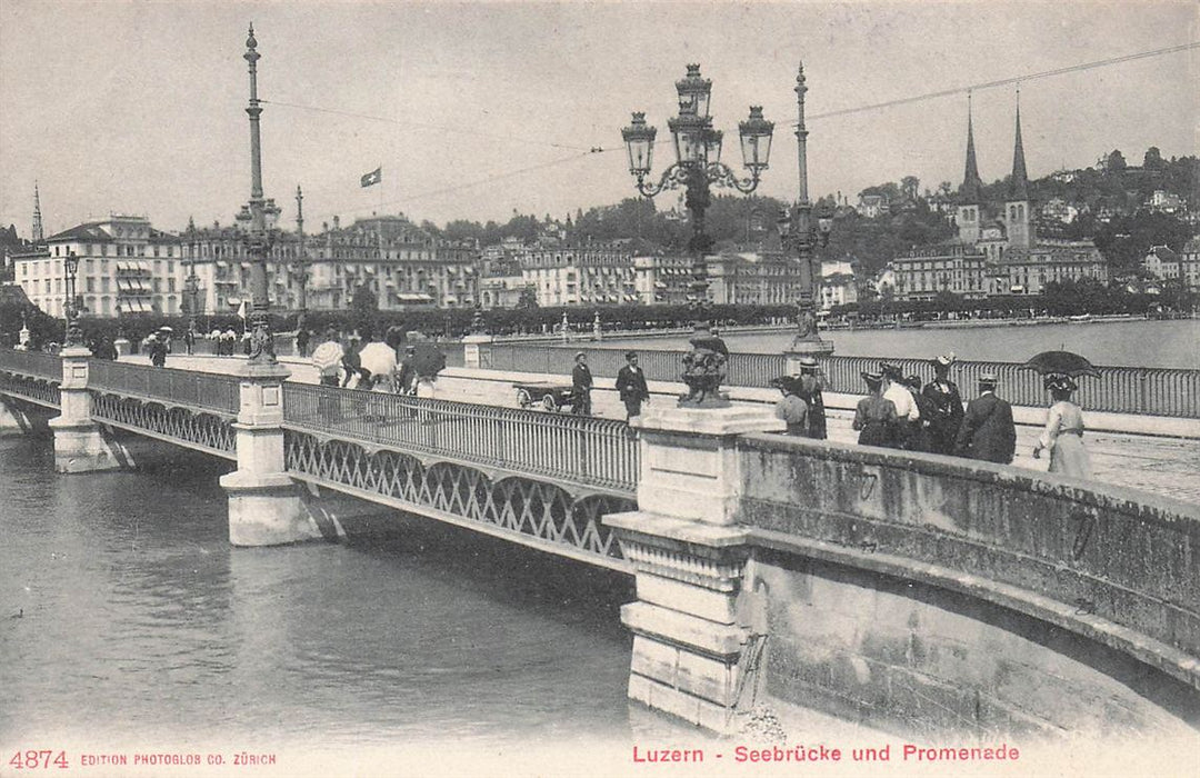 Luzern Seebrücke Und Promenade