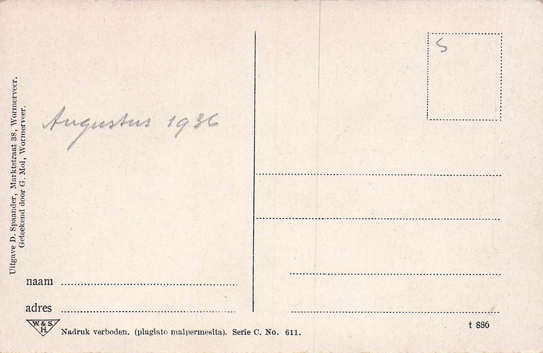 Westzaan Nauerna De Pauw Oliemolen (Gesloopt 1894.)