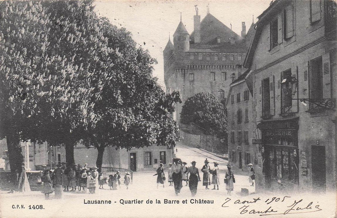 Lausanne Quartier De La Barre Et Chateau