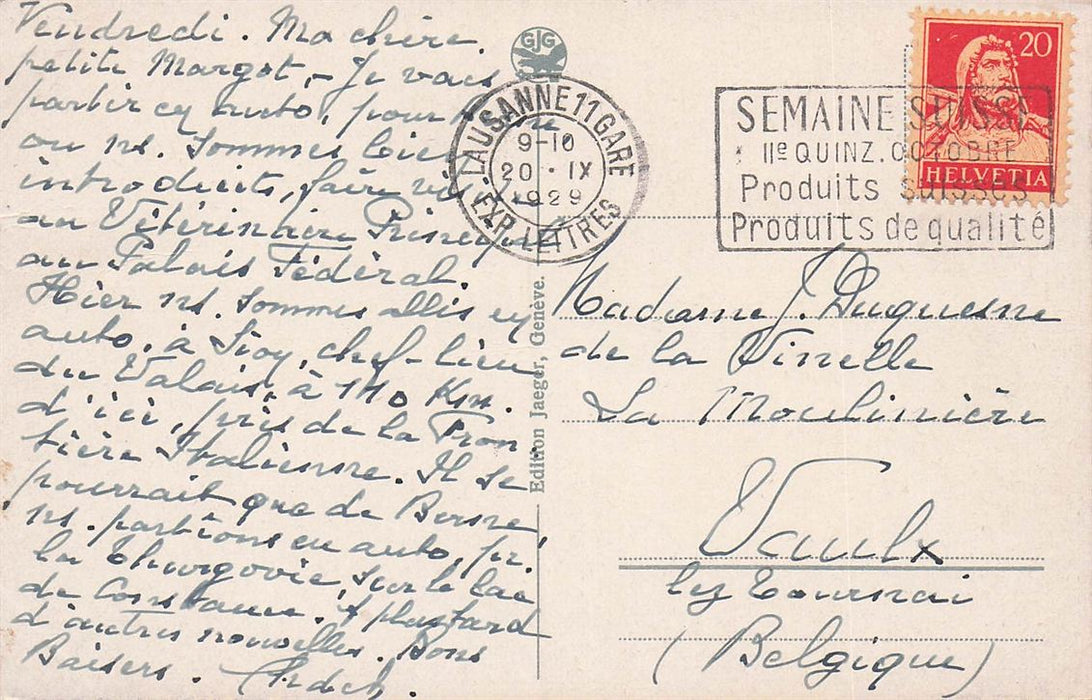 Lausanne Et Panorama Du Lac Leman