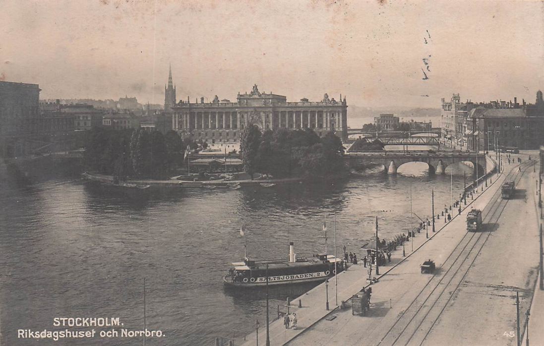 Stockholm Riksdagshuset Och Norrbro