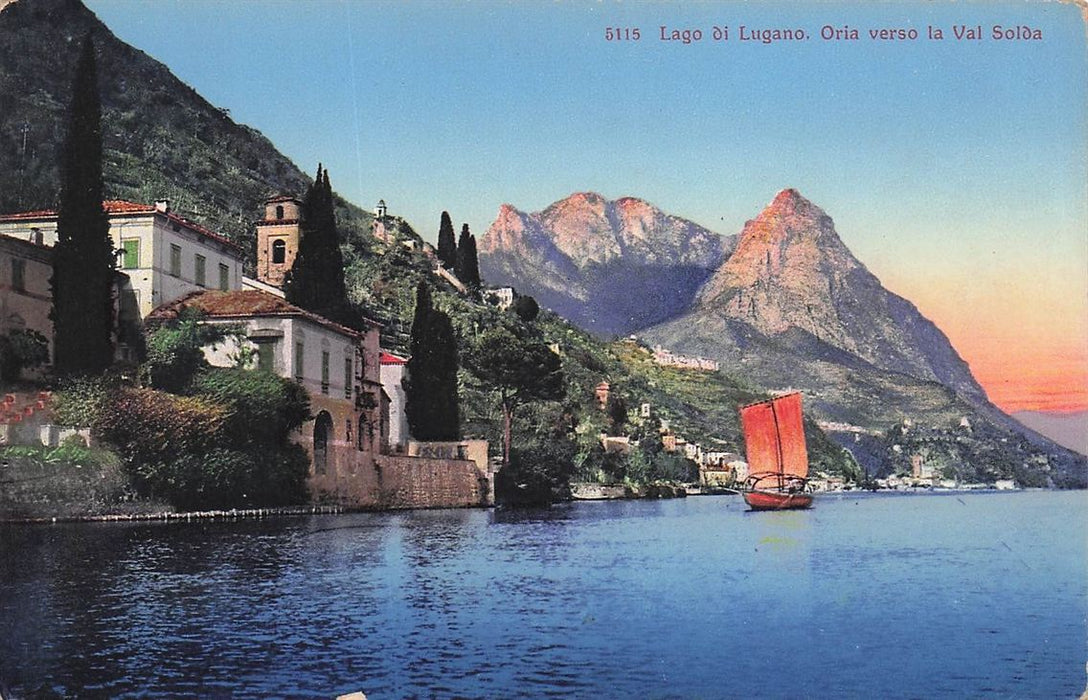 Lago Di Lugano Oria Verso La Val Solda