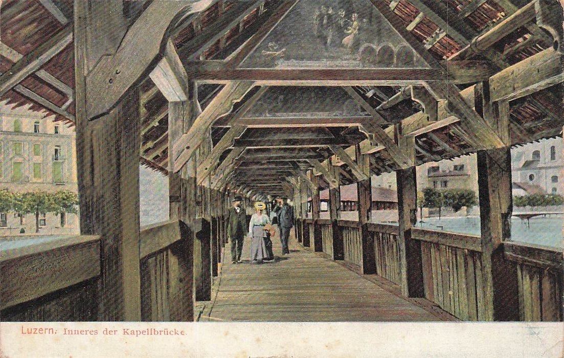 Luzern Inneres Der Kapellbrücke
