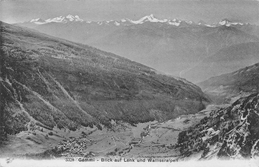Gemmi Blick Auf Lenk Und Walliseralpen