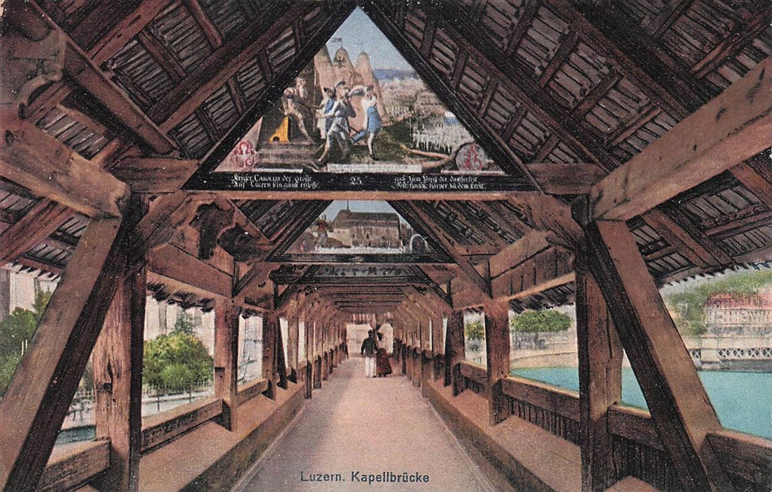 Luzern Inneres Der Kapellbrücke