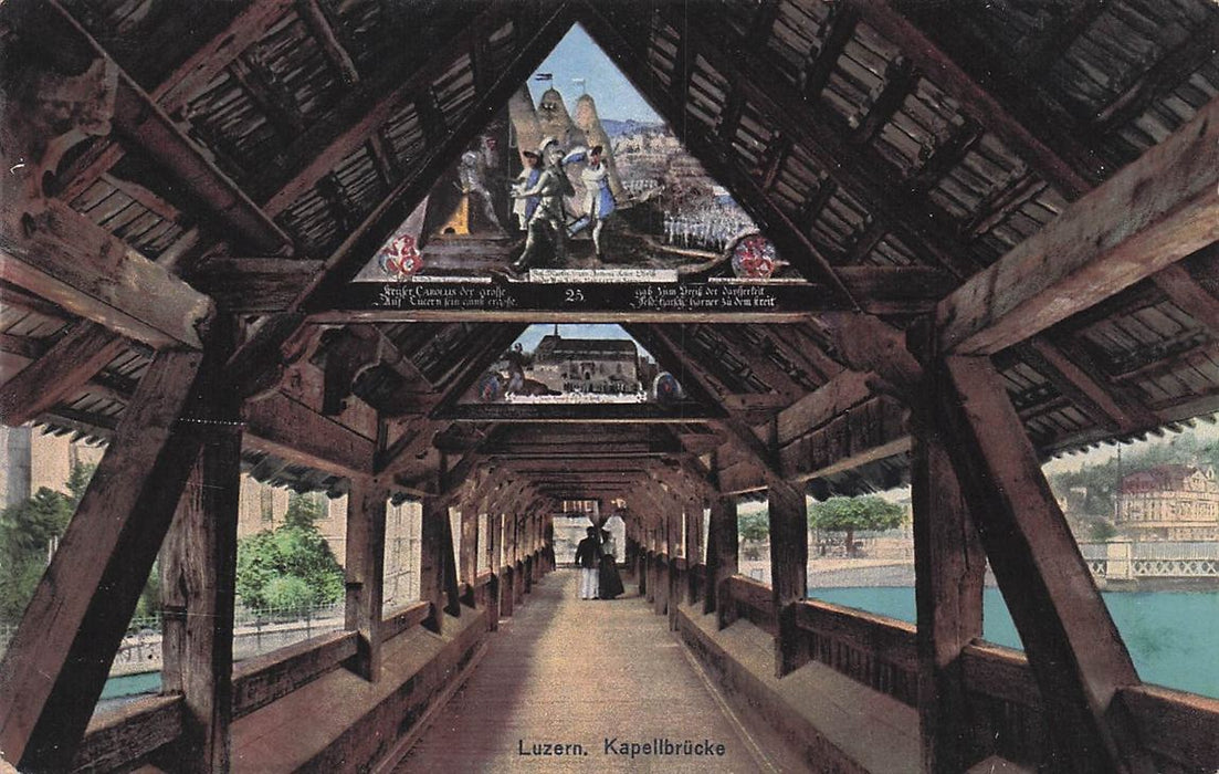 Luzern Inneres Der Kapellbrücke
