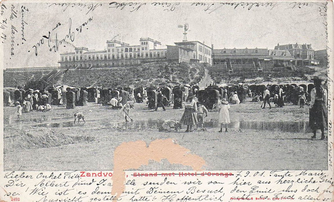 Zandvoort Strand Met Hote Orange (Schade)